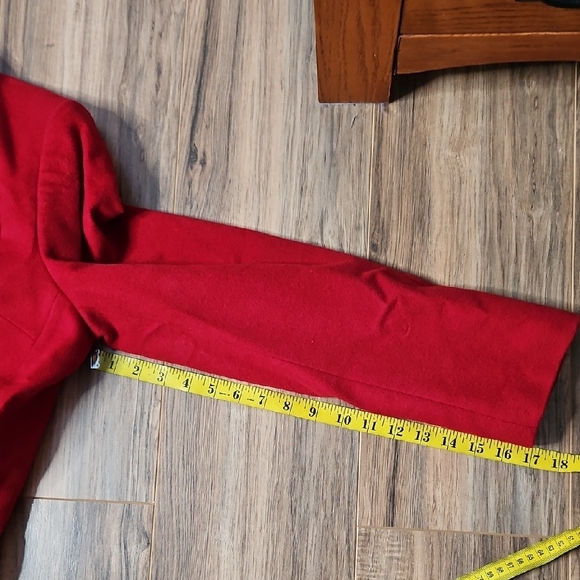 Brooks Brothers 346 Wool Cashmere Vibrant Red Women’s Trench Coat Size 6 - Picture 9 of 10